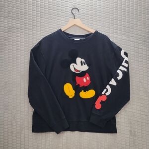 Disney Unisex Chenille Mickey Mouse Chicago Crewneck Sweater